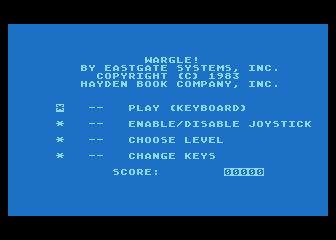 Wargle! atari screenshot