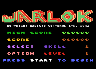 Warlok atari screenshot