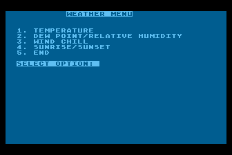 Weather Calculator atari screenshot