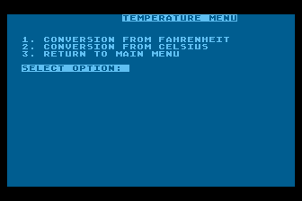 Weather Calculator atari screenshot