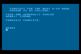 Weather Forecast atari screenshot