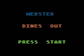 Webster Dines Out atari screenshot