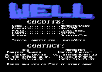 Well atari screenshot