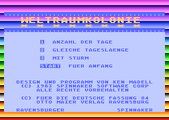 Weltraumkolonie atari screenshot