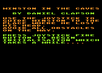 Winston in the Caves atari screenshot