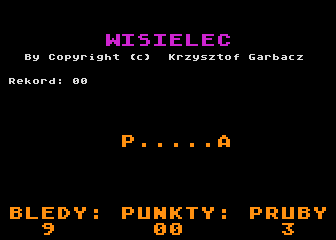 Wisielec atari screenshot