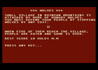 Wolves atari screenshot