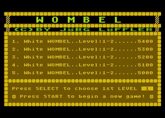 Wombel atari screenshot