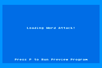 Word Attack! atari screenshot