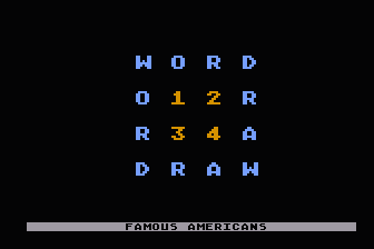 Word-Draw - American Themes - Famous Americans atari screenshot