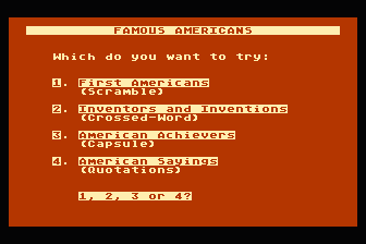 Word-Draw - American Themes - Famous Americans atari screenshot