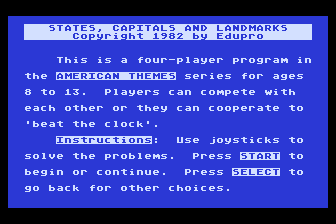 Word-Draw - American Themes - States, Capitals and Landmarks atari screenshot