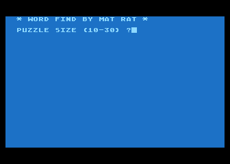 Word Find atari screenshot