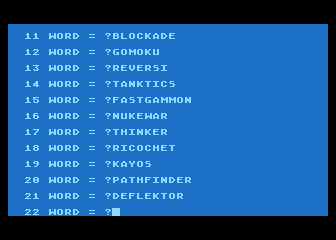 Word Find atari screenshot