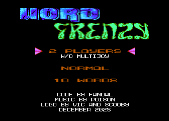 Word Frenzy atari screenshot