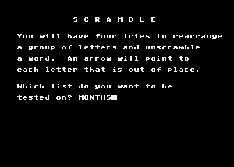 Word Games atari screenshot