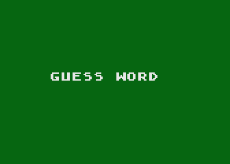 Word Games atari screenshot