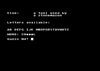 Word Games atari screenshot