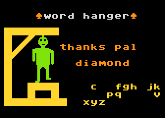 Word Hanger atari screenshot