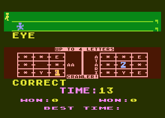 Word Olympics atari screenshot