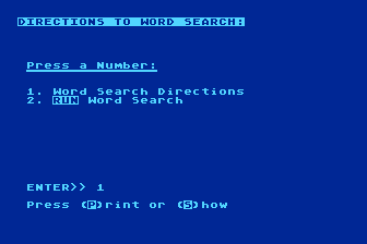 Word Search atari screenshot