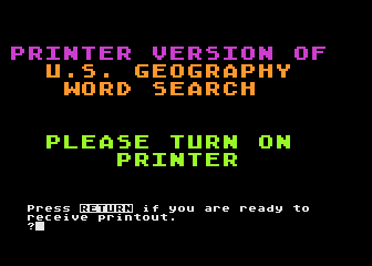 Word Search - Geography atari screenshot