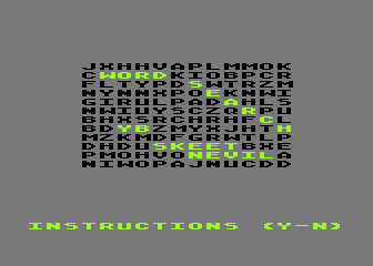 Word Search atari screenshot