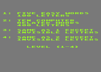 Word Search atari screenshot