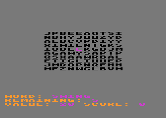 Word Search atari screenshot