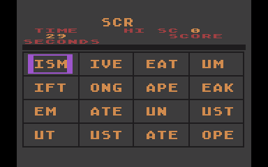 WordGo atari screenshot
