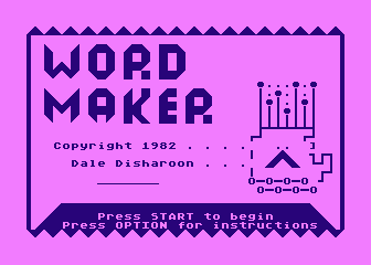 Wordmaker atari screenshot