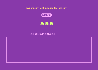 Wordmaker atari screenshot