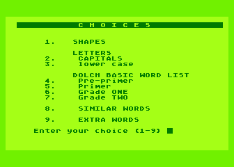 Wordmatch atari screenshot
