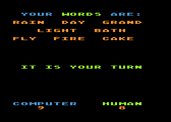 Wordmate atari screenshot