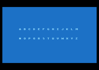 Working with the Alphabet atari screenshot