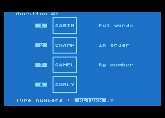 Working with the Alphabet - Alphabetical Order atari screenshot