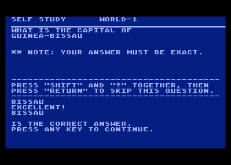 World - Countries and Capitals atari screenshot