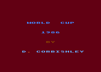 World Cup 1986 atari screenshot