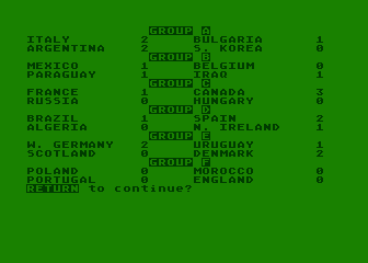 World Cup 1986 atari screenshot