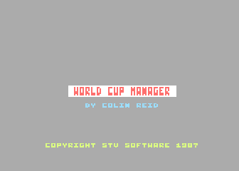 World Cup Manager atari screenshot