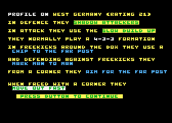 World Cup Manager atari screenshot
