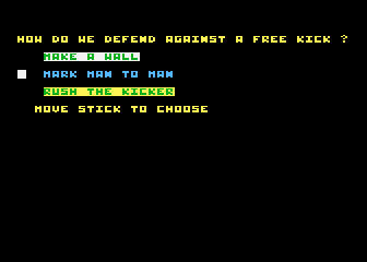 World Cup Manager atari screenshot