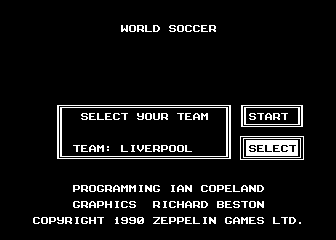 World Soccer atari screenshot