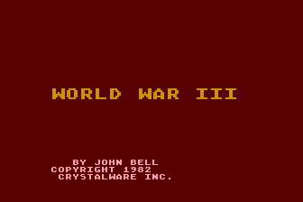 World War III atari screenshot