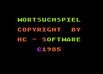 Wortsuchspiel atari screenshot