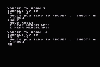Wumpus Adventure atari screenshot