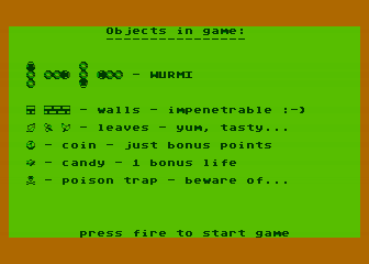 Wurmi atari screenshot