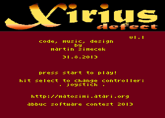 Xirius Defect atari screenshot