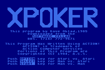 XPoker atari screenshot