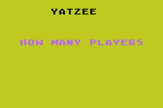 Yatzee atari screenshot